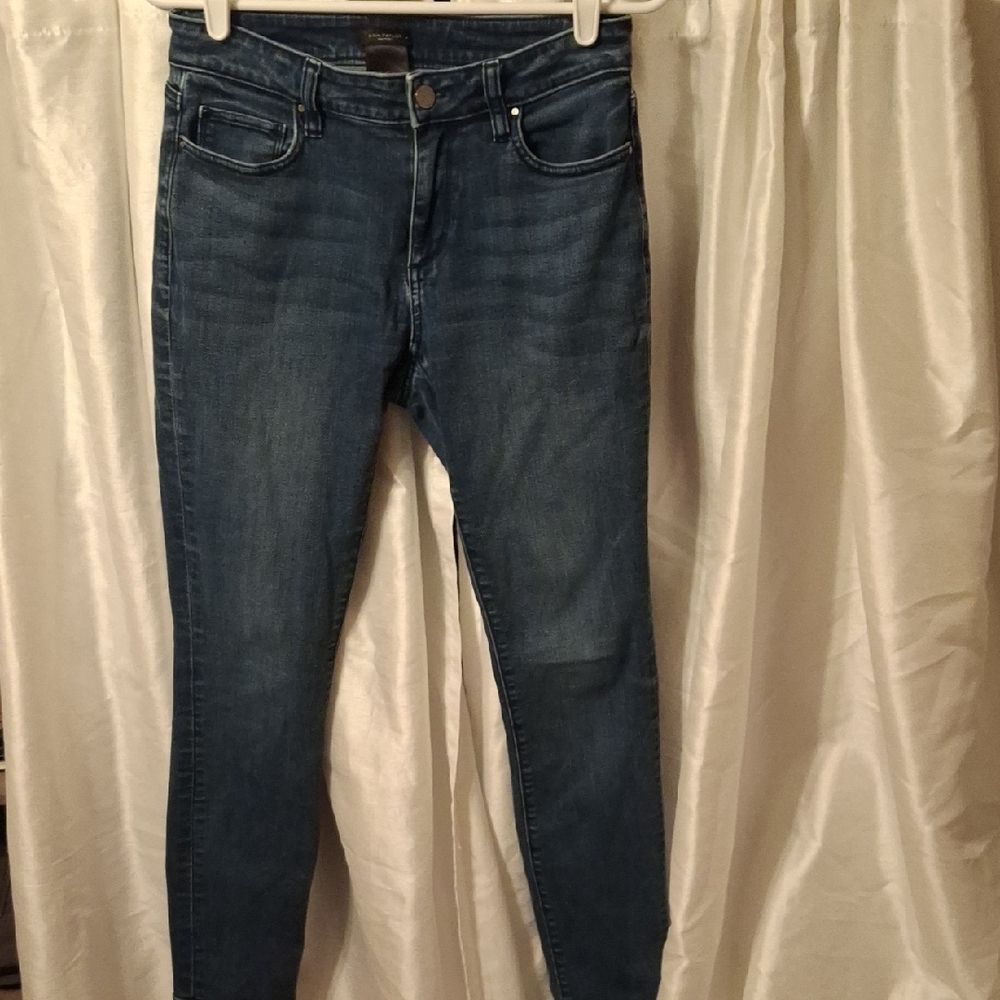 Ann Taylor Dark Blue Curvy Skinny Jeans 6